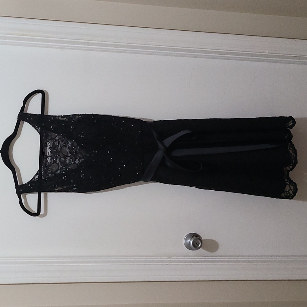 Little Black Dress with lace and buttons down the back